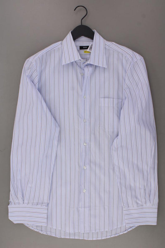 BOSS by Hugo Boss Langarmhemd für Herren Gr. Hemdgröße 41 gestreift blau