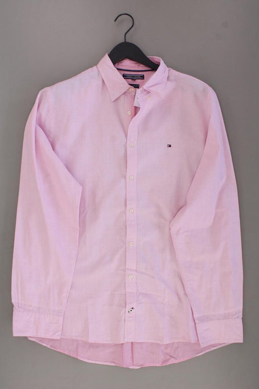 Tommy Hilfiger Langarmhemd für Herren Gr. XL rosa aus Baumwolle