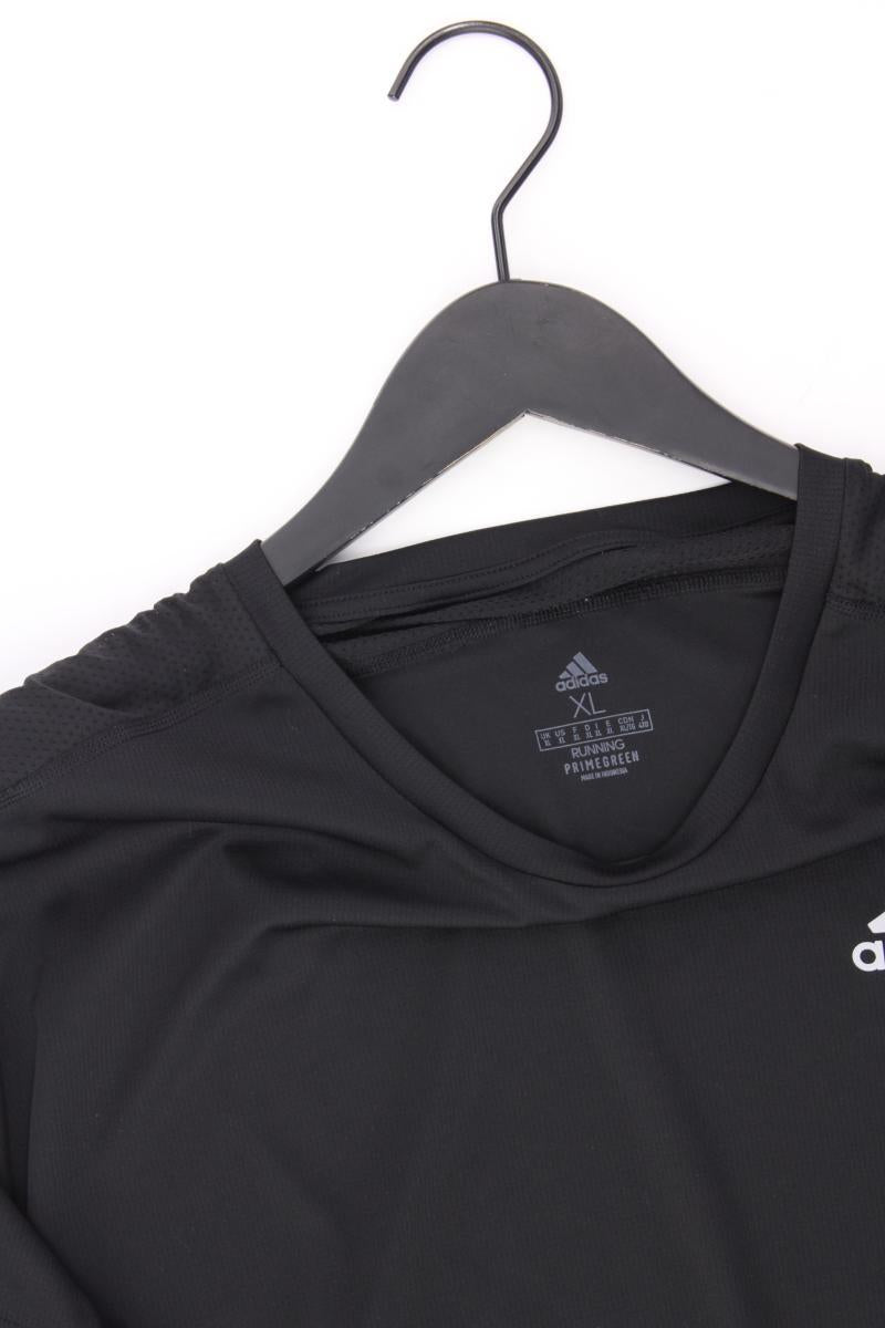 Adidas Sportshirt für Herren Gr. XL neuwertig Kurzarm schwarz aus Polyester