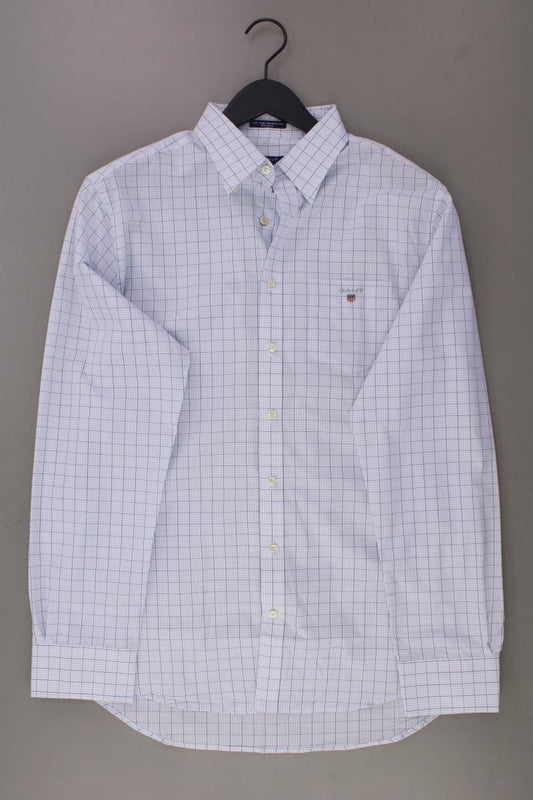 Gant Langarmhemd für Herren Gr. Hemdgröße 41/42 geometrisches Muster blau