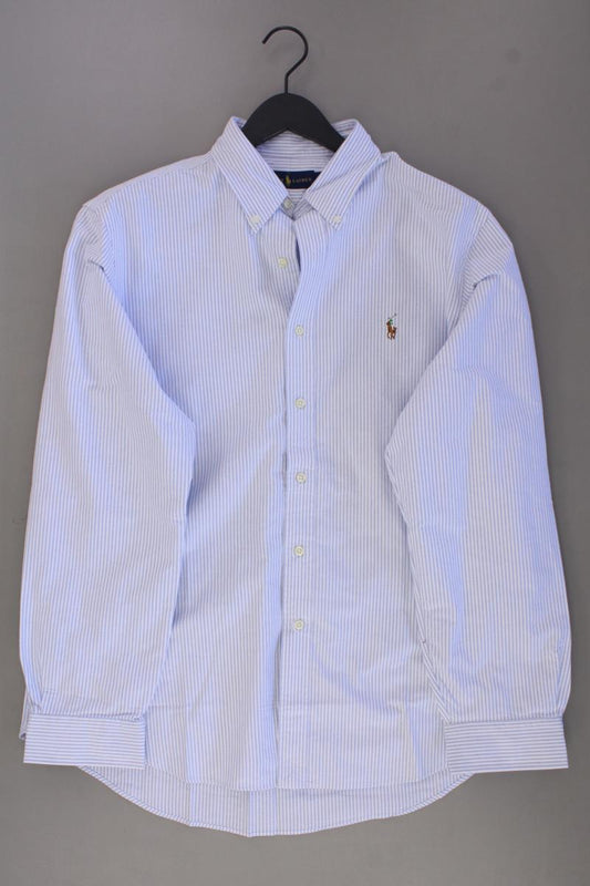 Ralph Lauren Langarmhemd für Herren Gr. XL gestreift blau aus Baumwolle