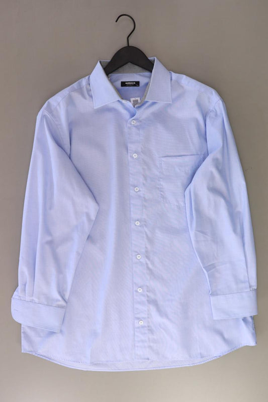 Walbusch Langarmhemd für Herren Gr. Hemdgröße 43 blau aus Baumwolle