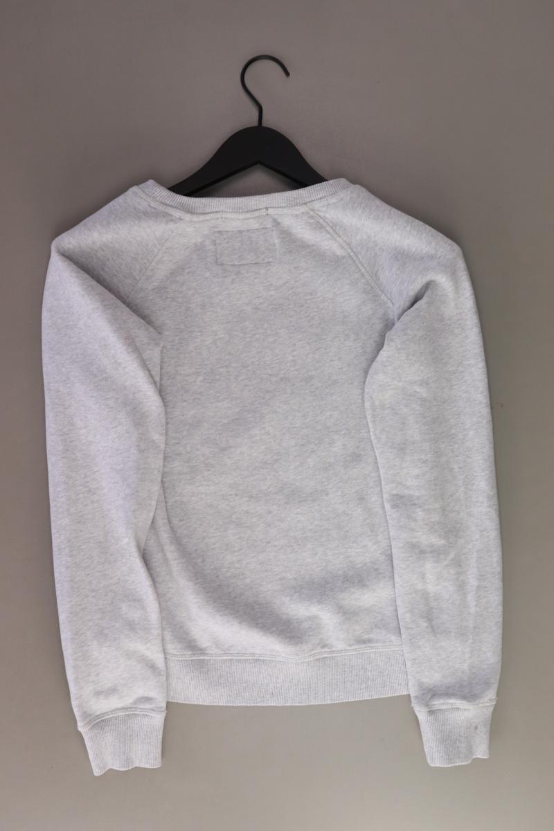 Superdry Langarmpullover Gr. XS mit Pailletten grau aus Baumwolle