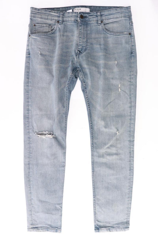 Bershka Skinny Jeans für Herren Gr. 42 blau aus Baumwolle