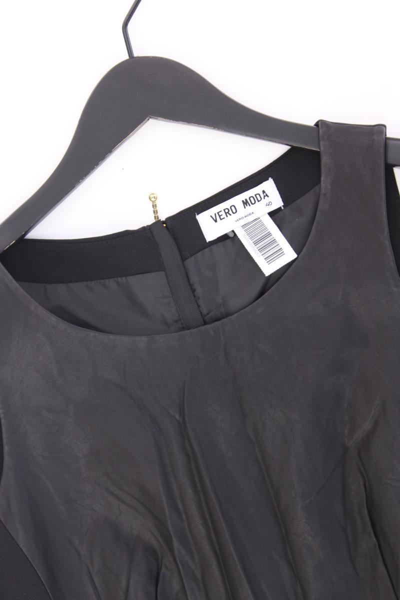 Vero Moda Kunstlederkleid Gr. 40 Ärmellos schwarz aus Baumwolle