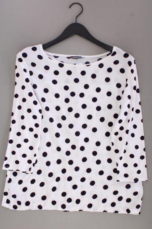 Street One Oversize-Bluse Gr. 40 gepunktet 3/4 Ärmel weiß