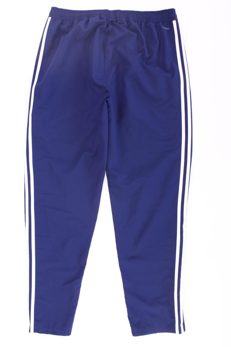 Adidas Sporthose für Herren Gr. L neuwertig blau aus Polyester