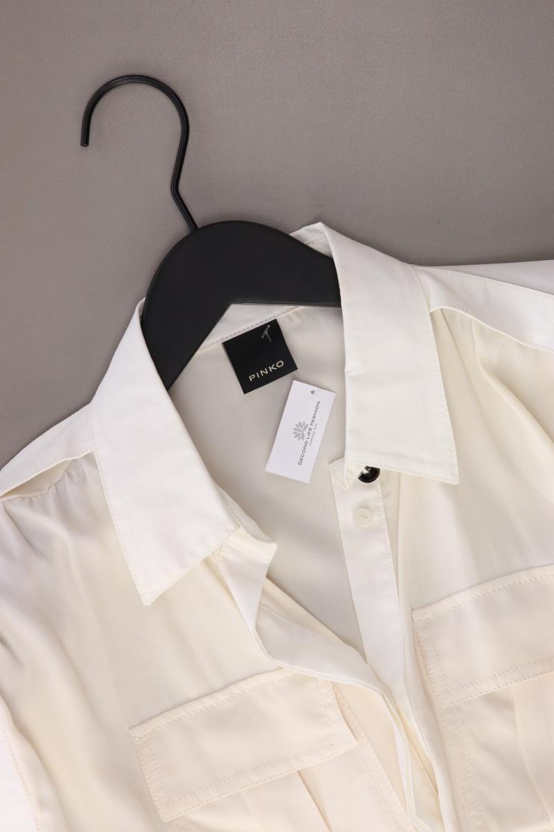 PINKO Kurzarmbluse Gr. 34 neuwertig creme aus Acetat