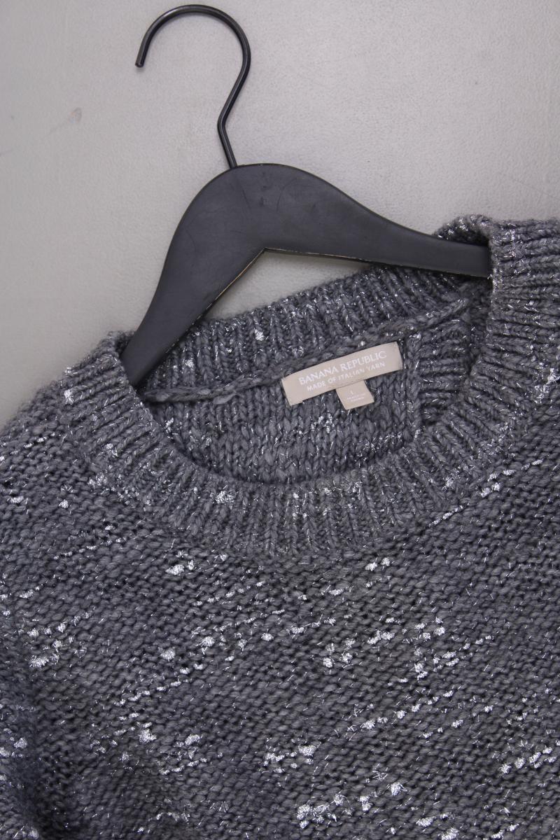 Banana Republic Grobstrickpullover Gr. L silber aus Polyacryl