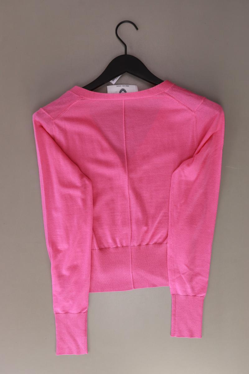 Ana del Mare Strickjacke Gr. XS Langarm pink aus Schurwolle