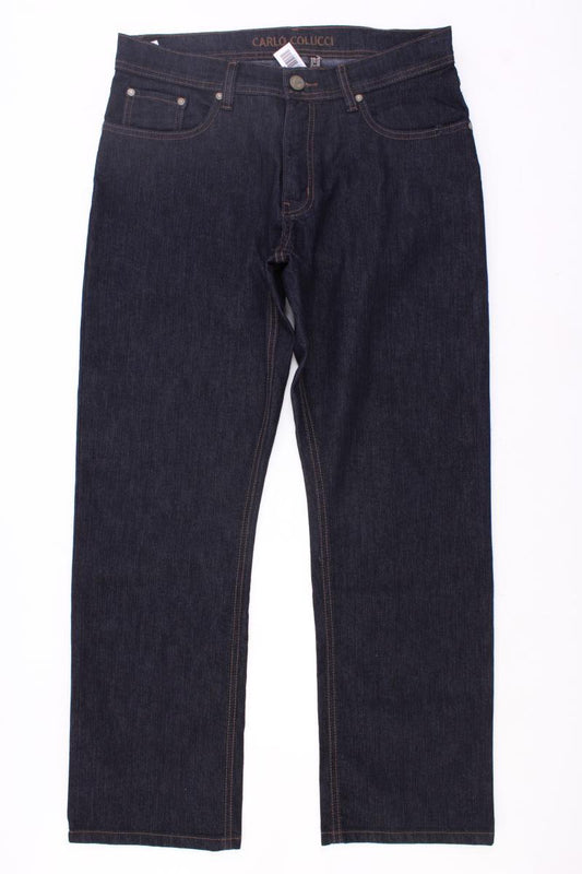 Carlo Colucci Straight Jeans für Herren Gr. W33/L30 Modell Enrico blau