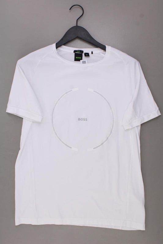 BOSS by Hugo Boss T-Shirt für Herren Gr. L Kurzarm weiß aus Baumwolle