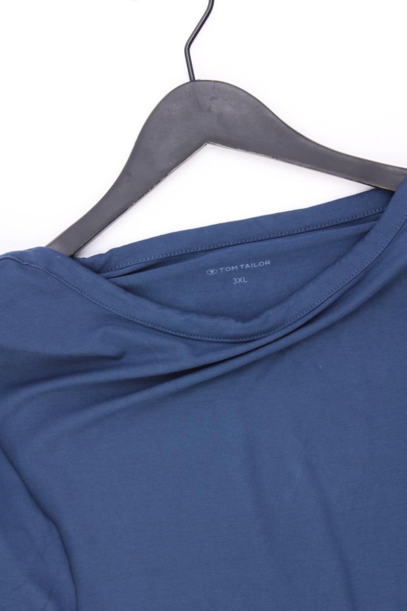 Tom Tailor T-Shirt Gr. XXL Kurzarm blau aus Viskose