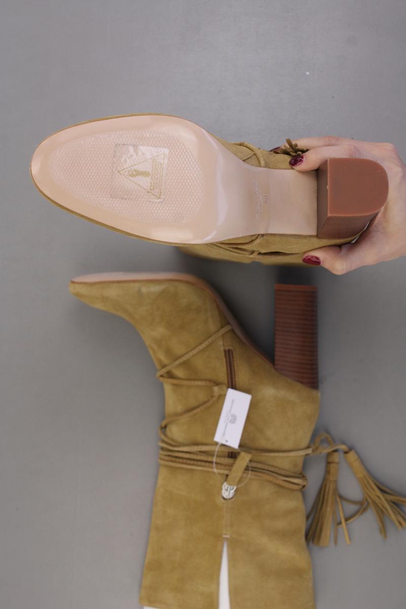 Zara High-Heel Stiefel Gr. 40 neu mit Etikett Neupreis: 69,95€! braun aus Leder