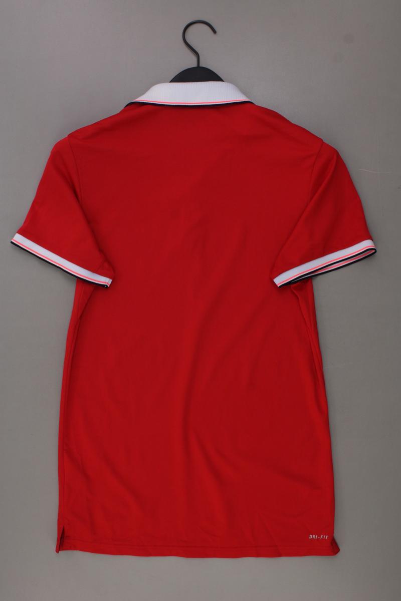 Nike Poloshirt für Herren Gr. S neuwertig Kurzarm rot aus Polyester