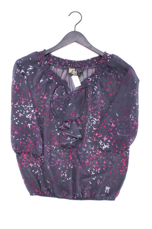 Neighborhood Bluse mit Vogelmuster Gr. 34 3/4 Ärmel grau