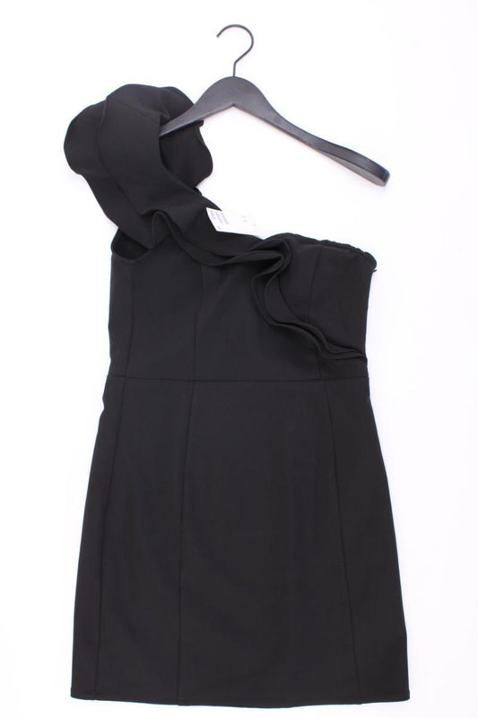 H&M One Shoulder Kleid Gr. 40 neu mit Etikett Ärmellos schwarz aus Polyester