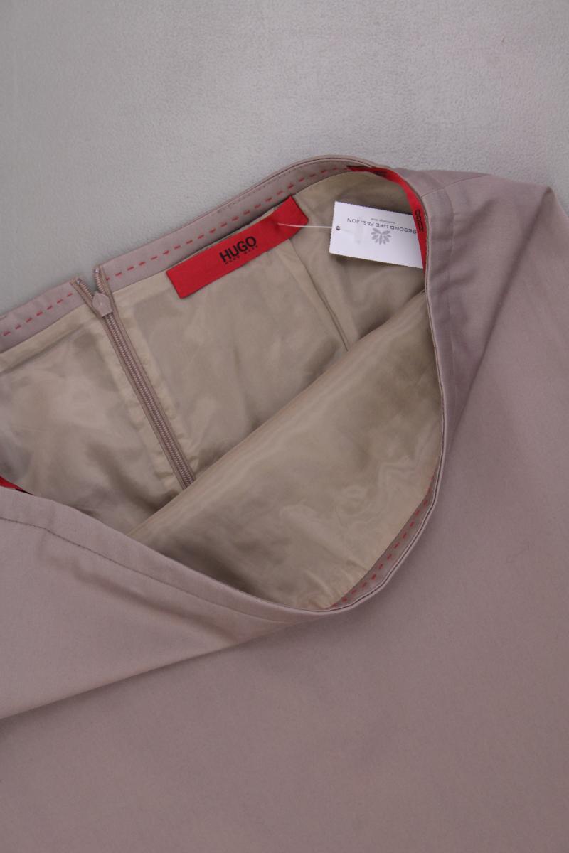Hugo Boss Bleistiftrock Taupe Gr. 36 grau aus Baumwolle