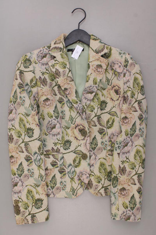 Zara Slim Blazer Gr. 38 mit Blumenmuster Vintage mehrfarbig aus Polyester