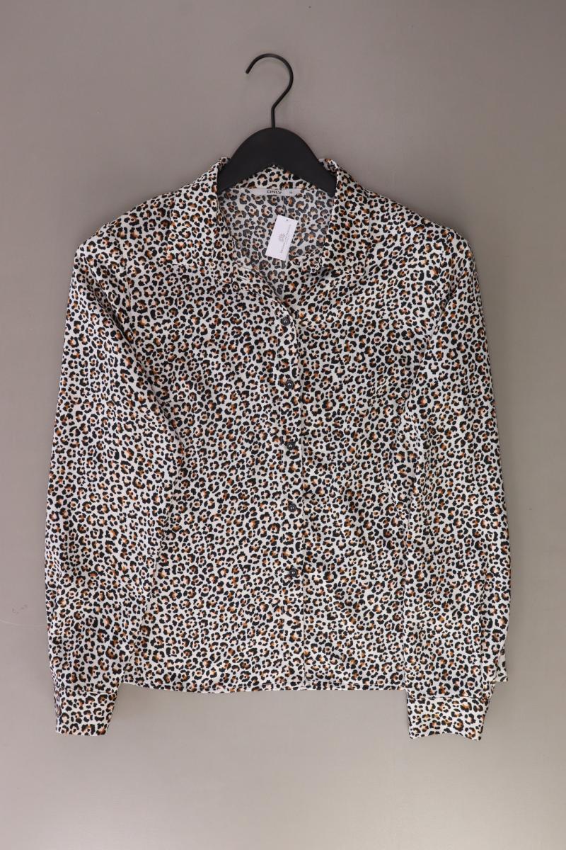 Only Langarmbluse Gr. 38 mit Tierdruck weiß aus Polyester