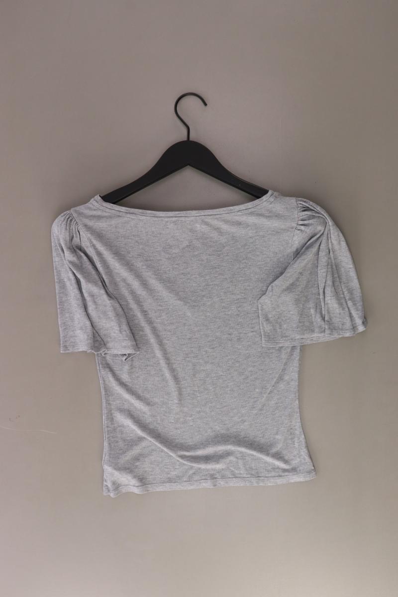 NA-KD Cropped Shirt Gr. XS Kurzarm grau aus Baumwolle
