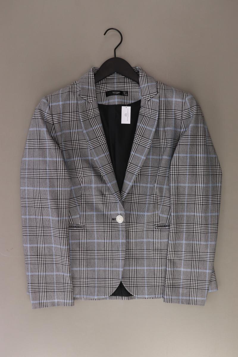 Hallhuber Regular Blazer Gr. 40 kariert neuwertig grau aus Polyester