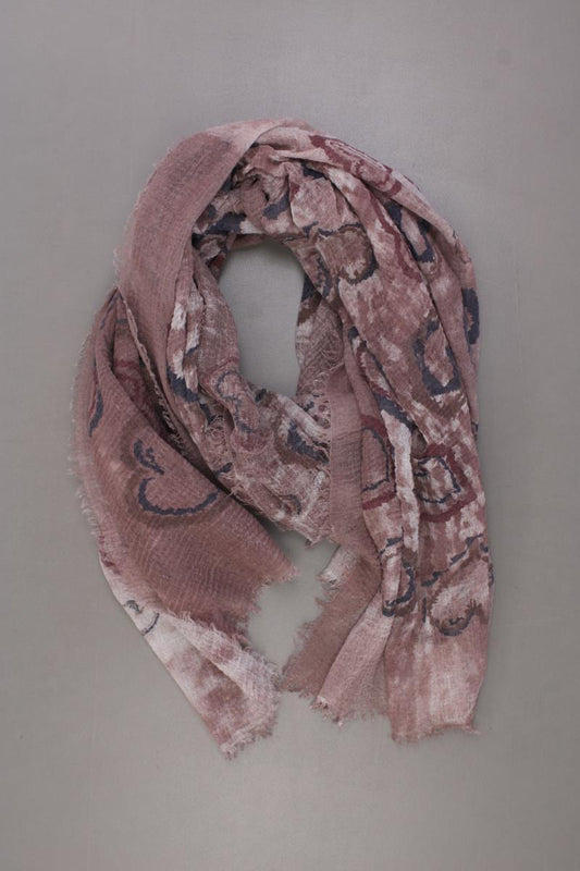 Tuch mit Herzmuster neuwertig rosa aus Viskose