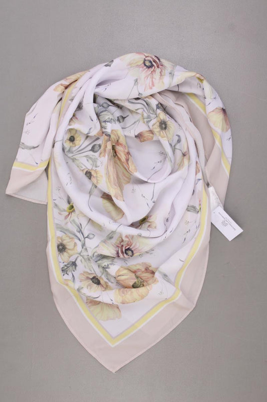 H&M Tuch mit Blumenmuster neuwertig creme aus Polyester