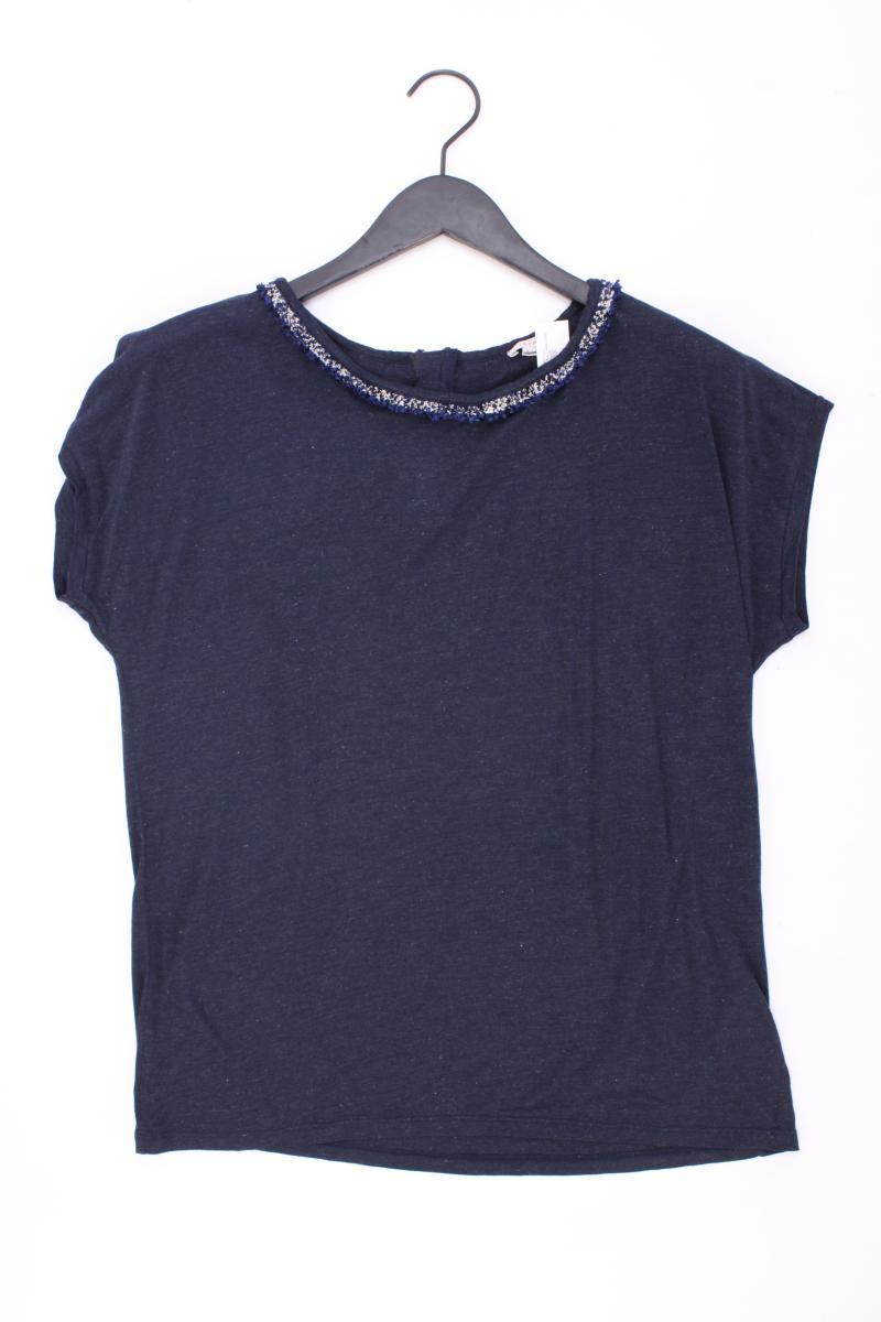 Esprit T-Shirt Gr. XL Kurzarm mit Glitzer blau aus Viskose