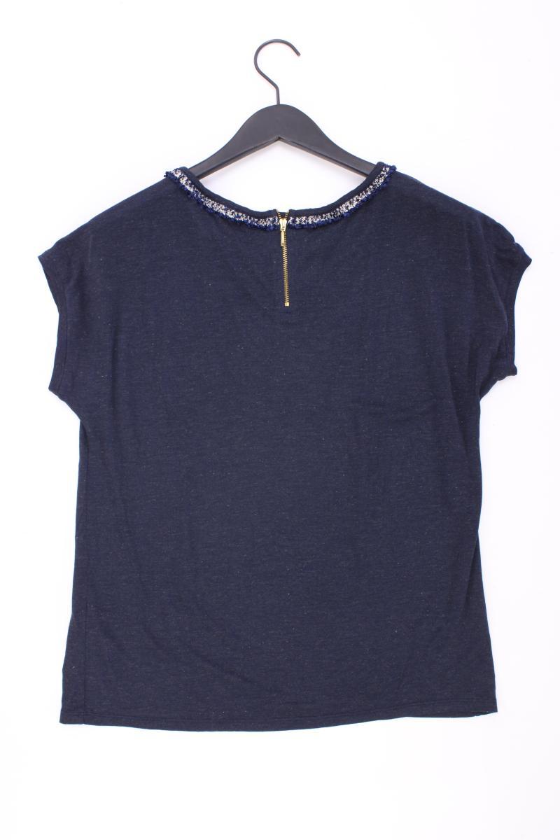 Esprit T-Shirt Gr. XL Kurzarm mit Glitzer blau aus Viskose