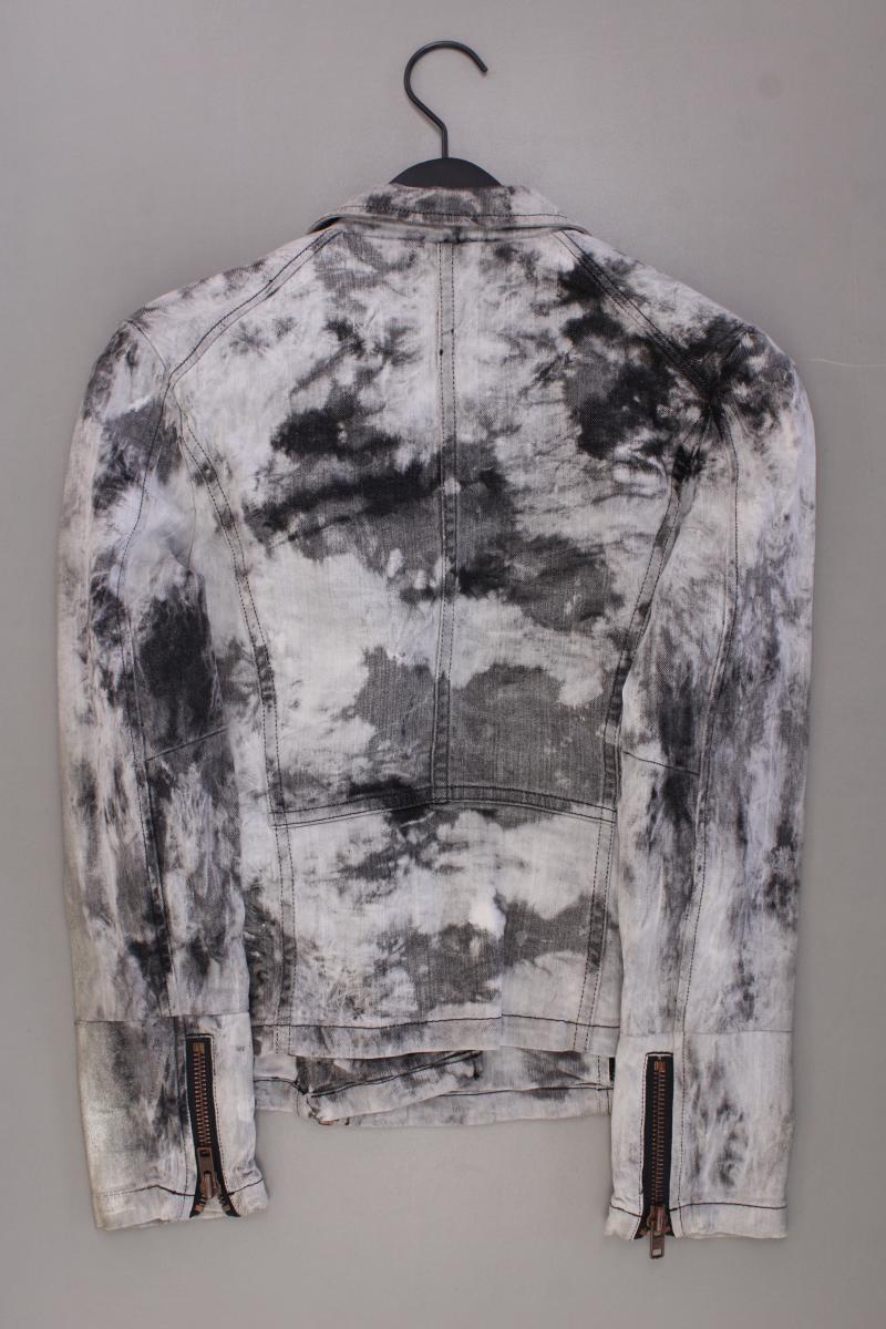 Liebeskind Berlin Bikerjacke Gr. 38 grau aus Baumwolle