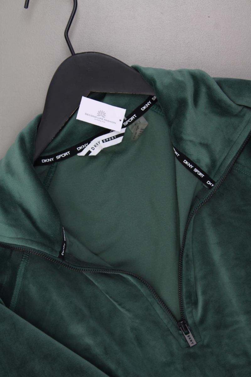 DKNY Samtkleid Gr. S Langarm grün aus Polyester
