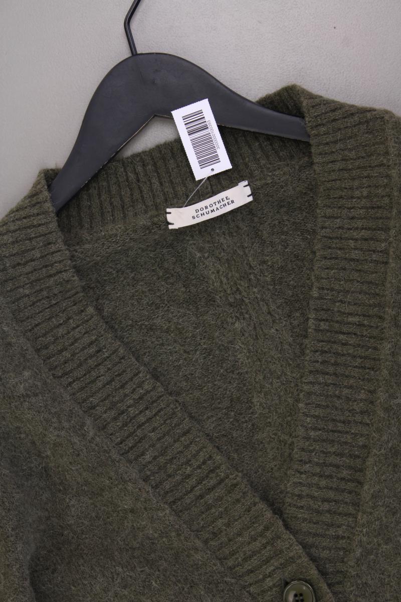 Dorothee Schumacher Strickjacke mit Alpaka Gr. 44 Langarm grün aus ALPACA