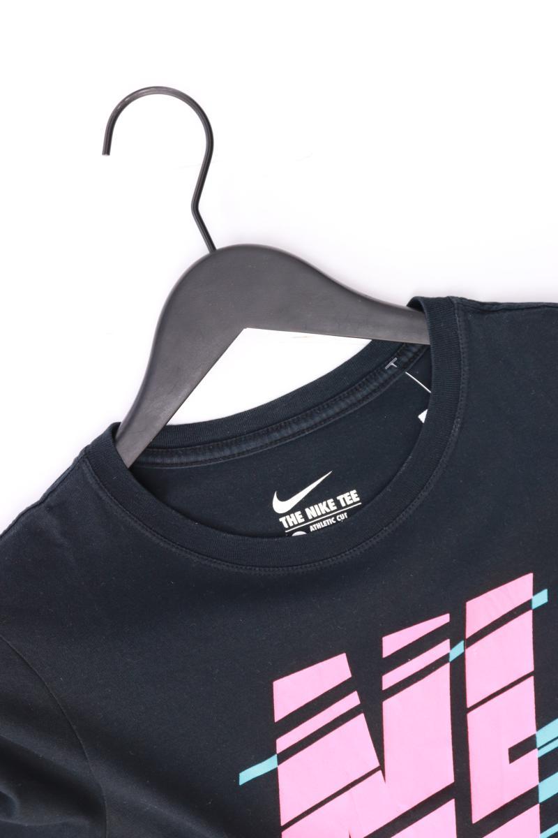 Nike Printshirt Gr. M Kurzarm schwarz aus Baumwolle