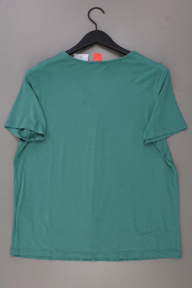 Street One Shirt mit V-Ausschnitt Gr. 42 Kurzarm grün aus Viskose