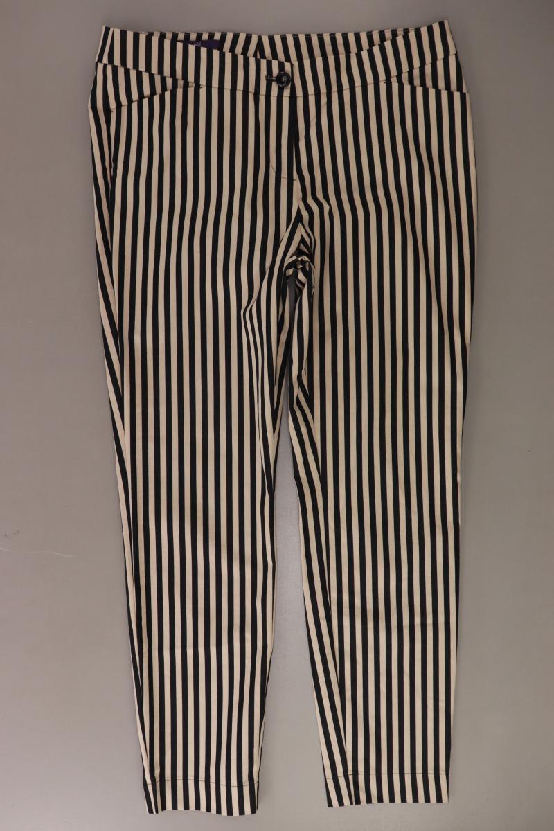 Laurèl Stoffhose Gr. 38 gestreift schwarz aus Baumwolle