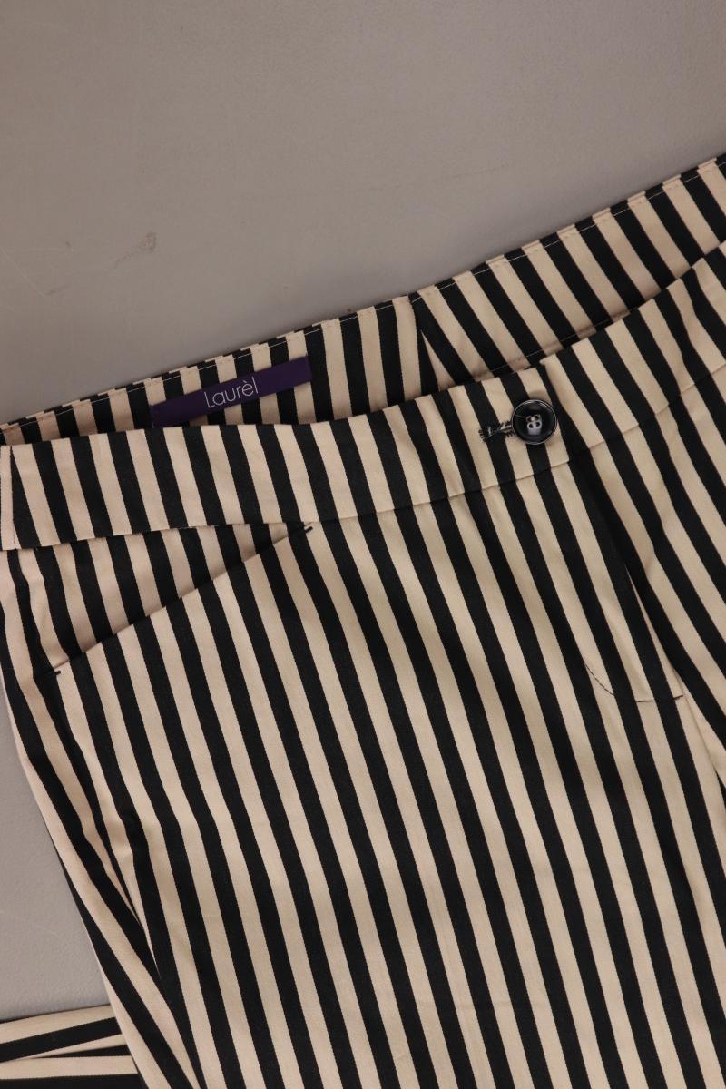 Laurèl Stoffhose Gr. 38 gestreift schwarz aus Baumwolle