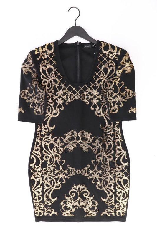 Astrid Black Label Kleid Gr. L Kurzarm mit Glitzer schwarz aus Polyester