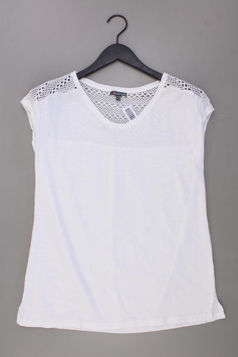Street One T-Shirt Gr. 40 Kurzarm weiß