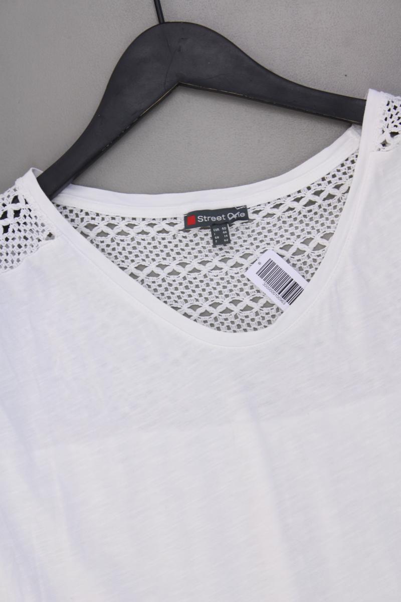 Street One T-Shirt Gr. 40 Kurzarm weiß