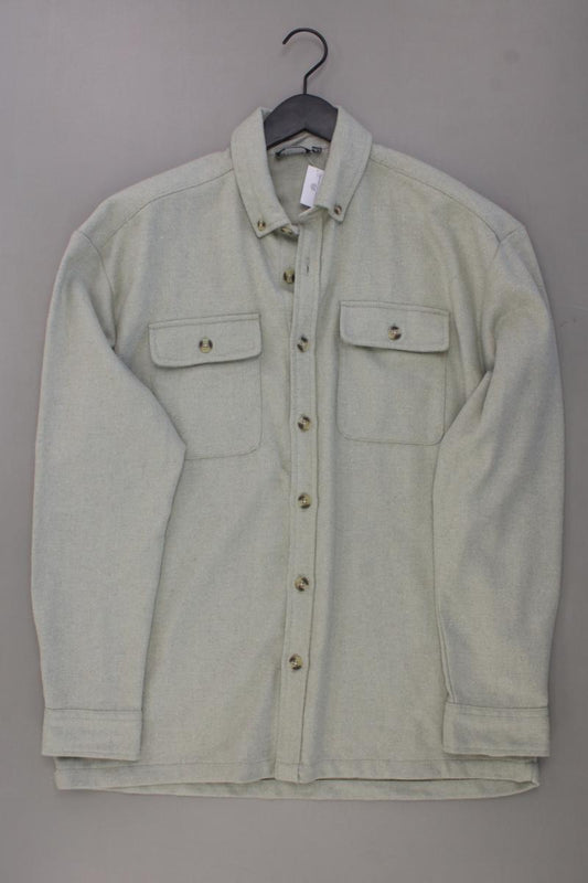 Asos Langarmhemd für Herren Gr. M grün aus Polyester