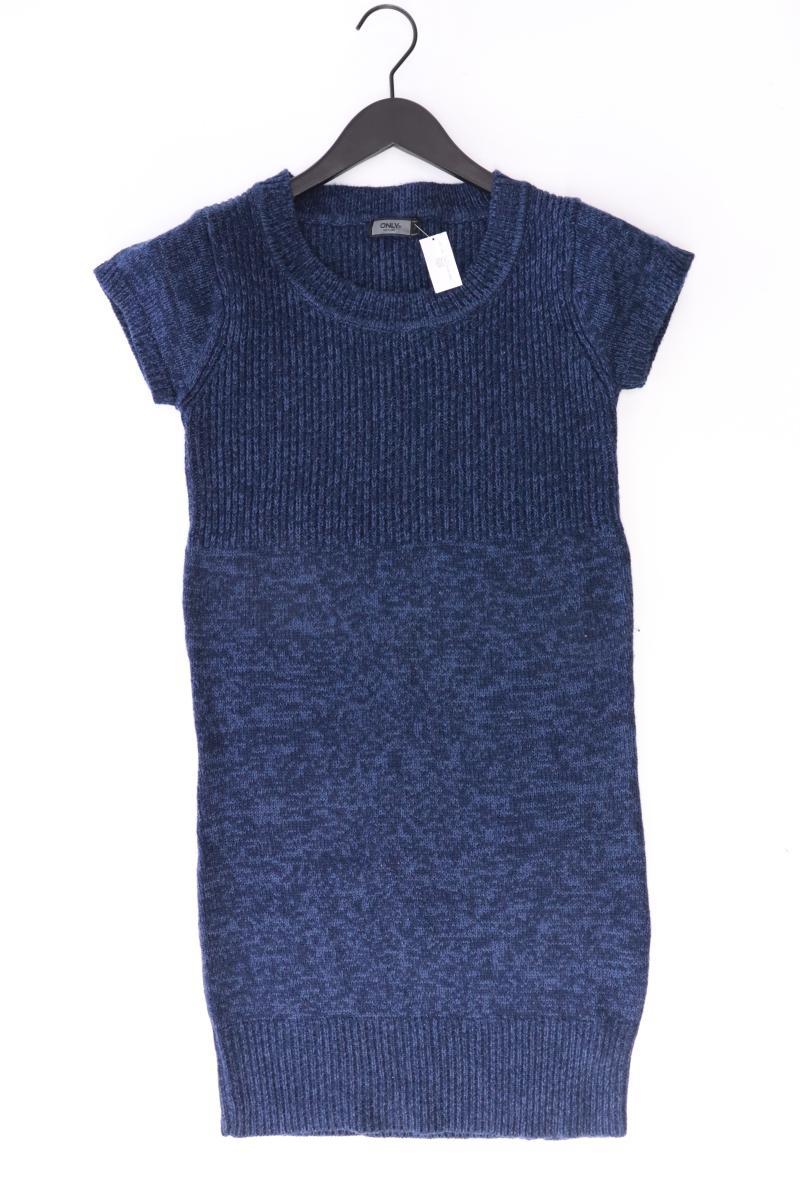 Only Strickkleid Gr. S Kurzarm blau aus Polyacryl