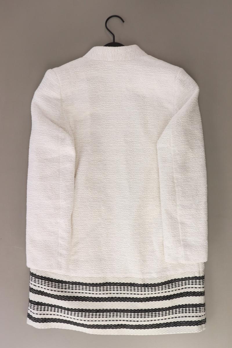 H&M Übergangsmantel Gr. 32 weiß aus Baumwolle