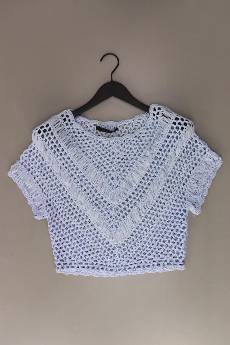 Set Häkelshirt Gr. 36 Kurzarm blau