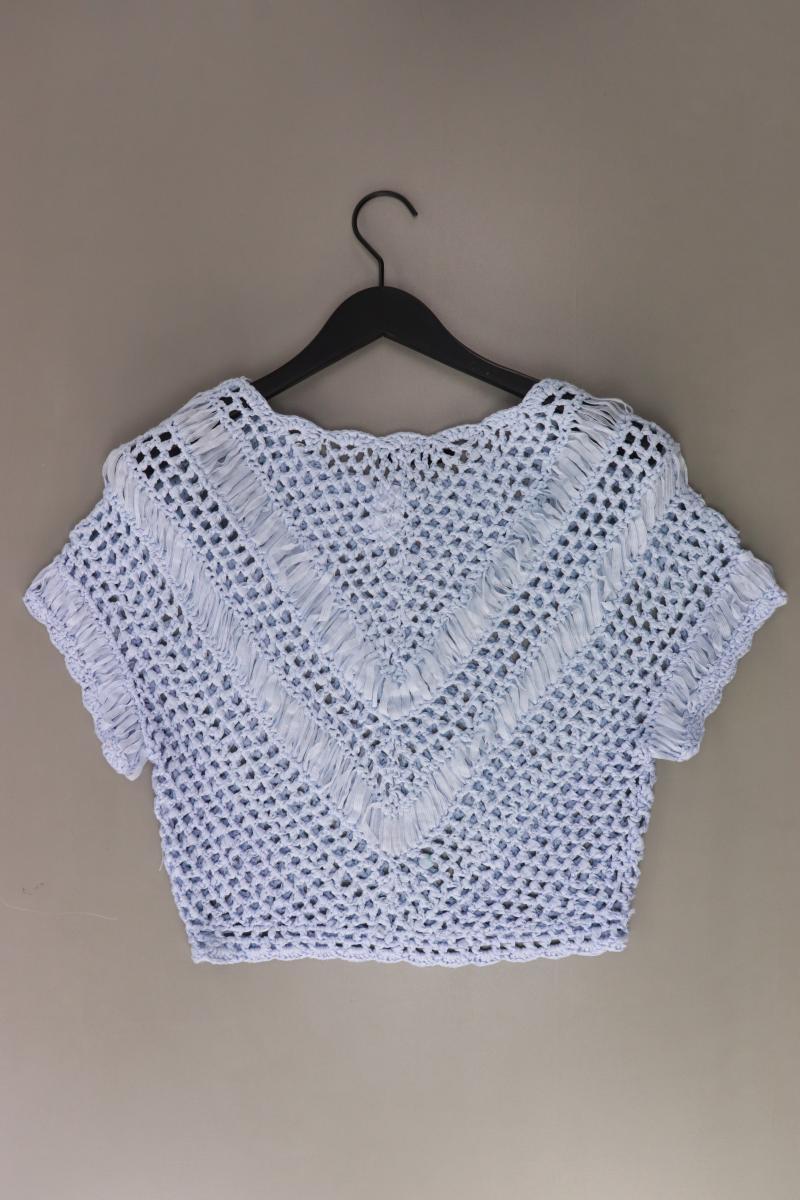 Set Häkelshirt Gr. 36 Kurzarm blau