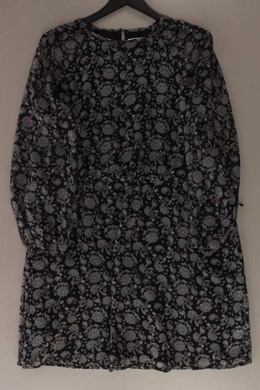 Mango Langarmkleid Gr. M mit Paisleymuster grau aus Polyester
