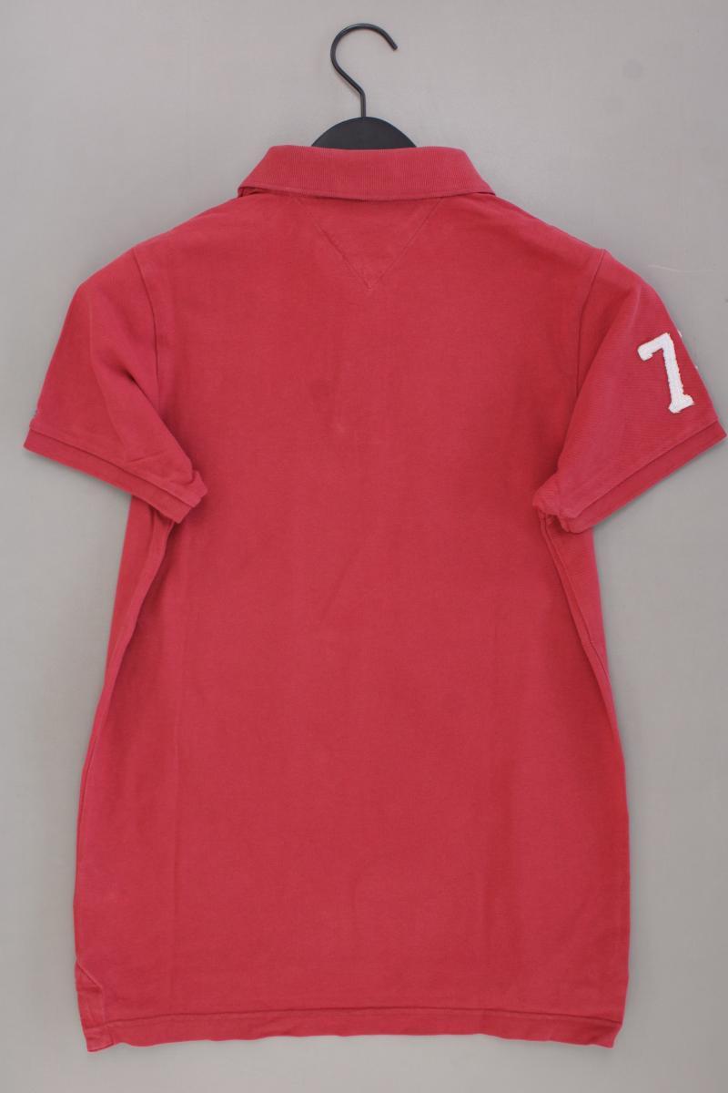 Hilfiger Denim Poloshirt für Herren Gr. S Kurzarm rot aus Baumwolle