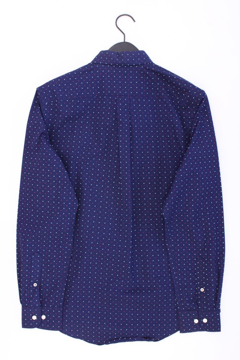 Tommy Hilfiger Langarmhemd für Herren Gr. M blau aus Baumwolle