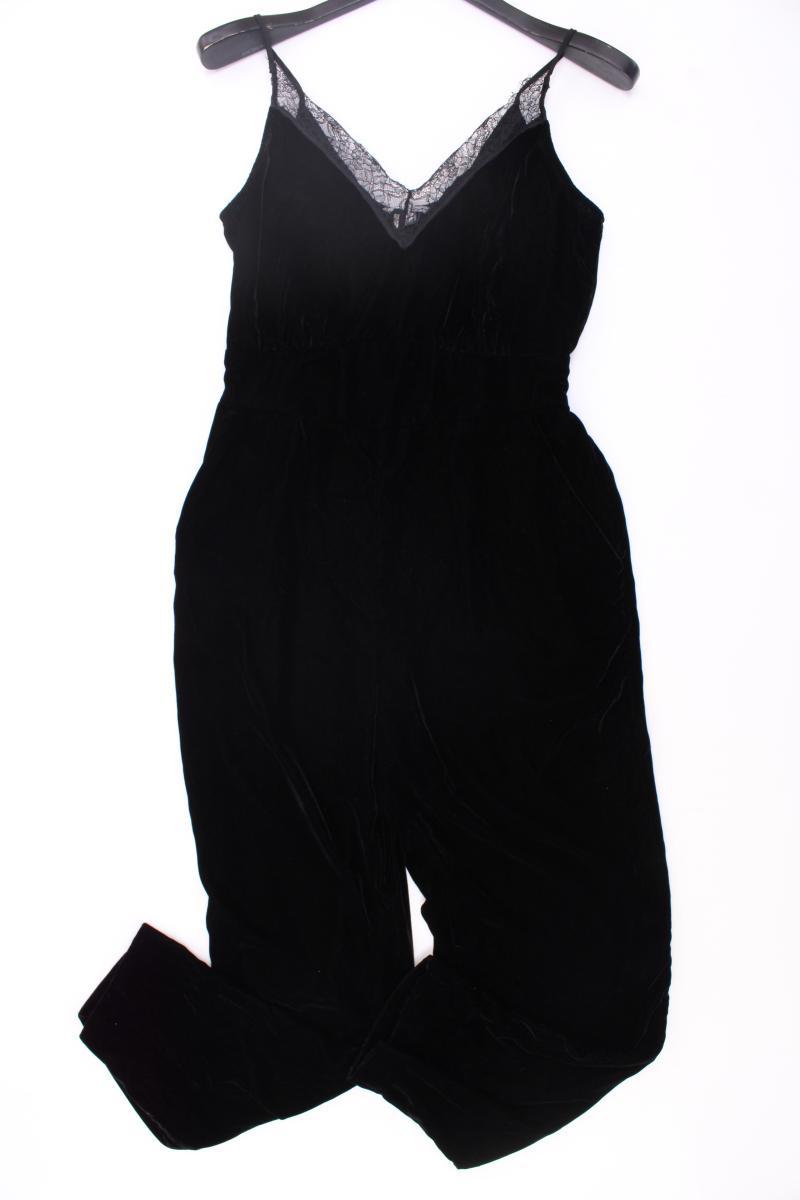 H&M Samt Jumpsuit Gr. 40 schwarz aus Polyester
