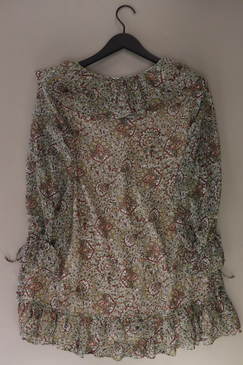 Zara Regular Tunika Gr. S mit Blumenmuster olivgrün aus Polyester